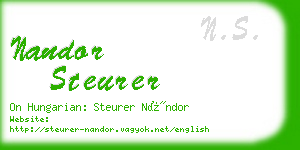 nandor steurer business card